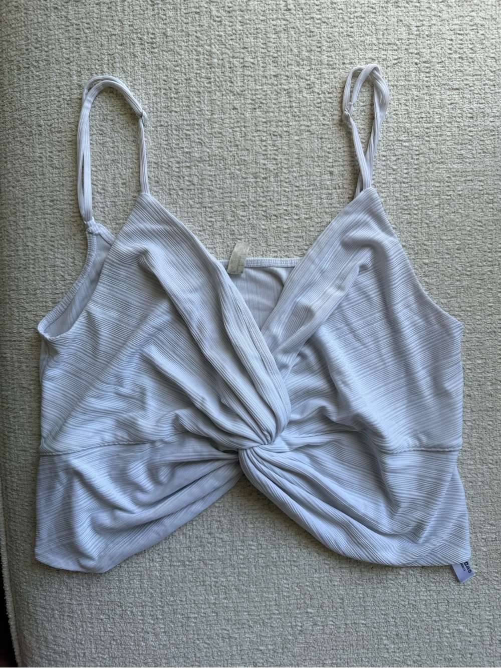 Free People Twist Front White Crop Top